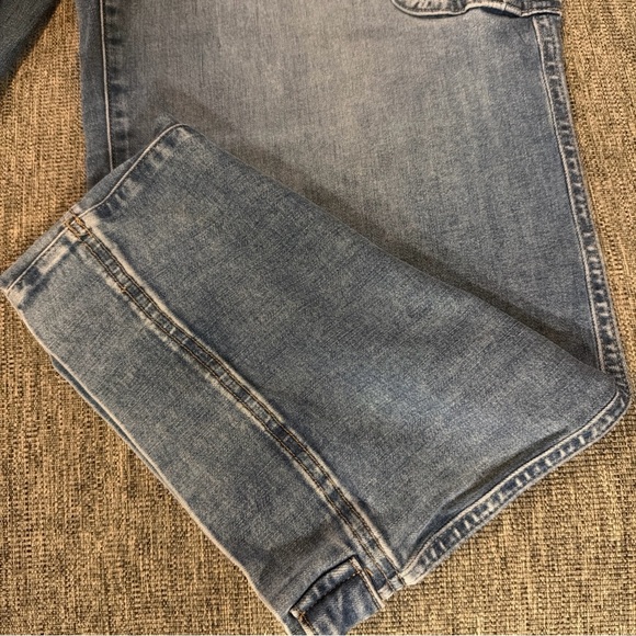 UpWest Women's Wide Leg Cargo Jeans Sz Medium Adjustable Elastic Waistband - Picture 3 of 12